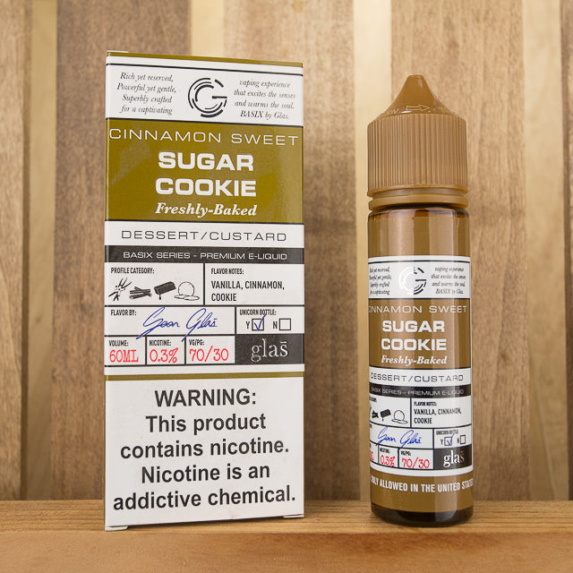 GLAS BASIX E-LIQUID - CINNAMON SWEET SUGAR COOKIE - 60ML - Blackhat Vapor GLAS BASIX E-LIQUID - CINNAMON SWEET SUGAR COOKIE - 60ML - Blackhat Vapor